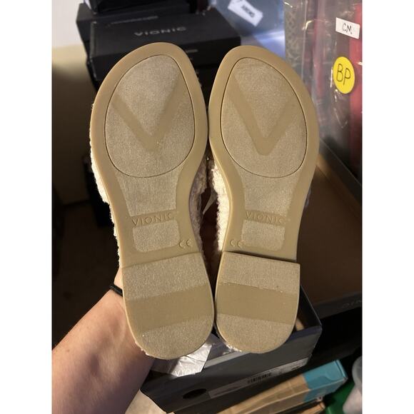 Vionic Demi Faux Natural Shearling Slip On Sandals H7706F1250 Women's US 5M NWB - Picture 7 of 9